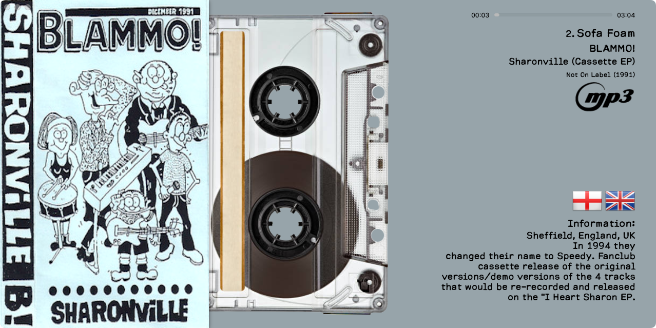 Vintage Cassette & Album Cover Display Screenshot